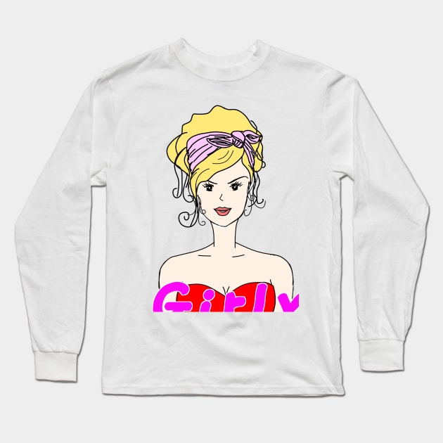 Girly Long Sleeve T-Shirt by Grafititee